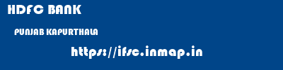 HDFC BANK  PUNJAB KAPURTHALA    ifsc code